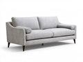 Dwuosobowa sofa z tkaniny poliestrowej, jasnoszara/czarna, 180 × 85 × 85 cm